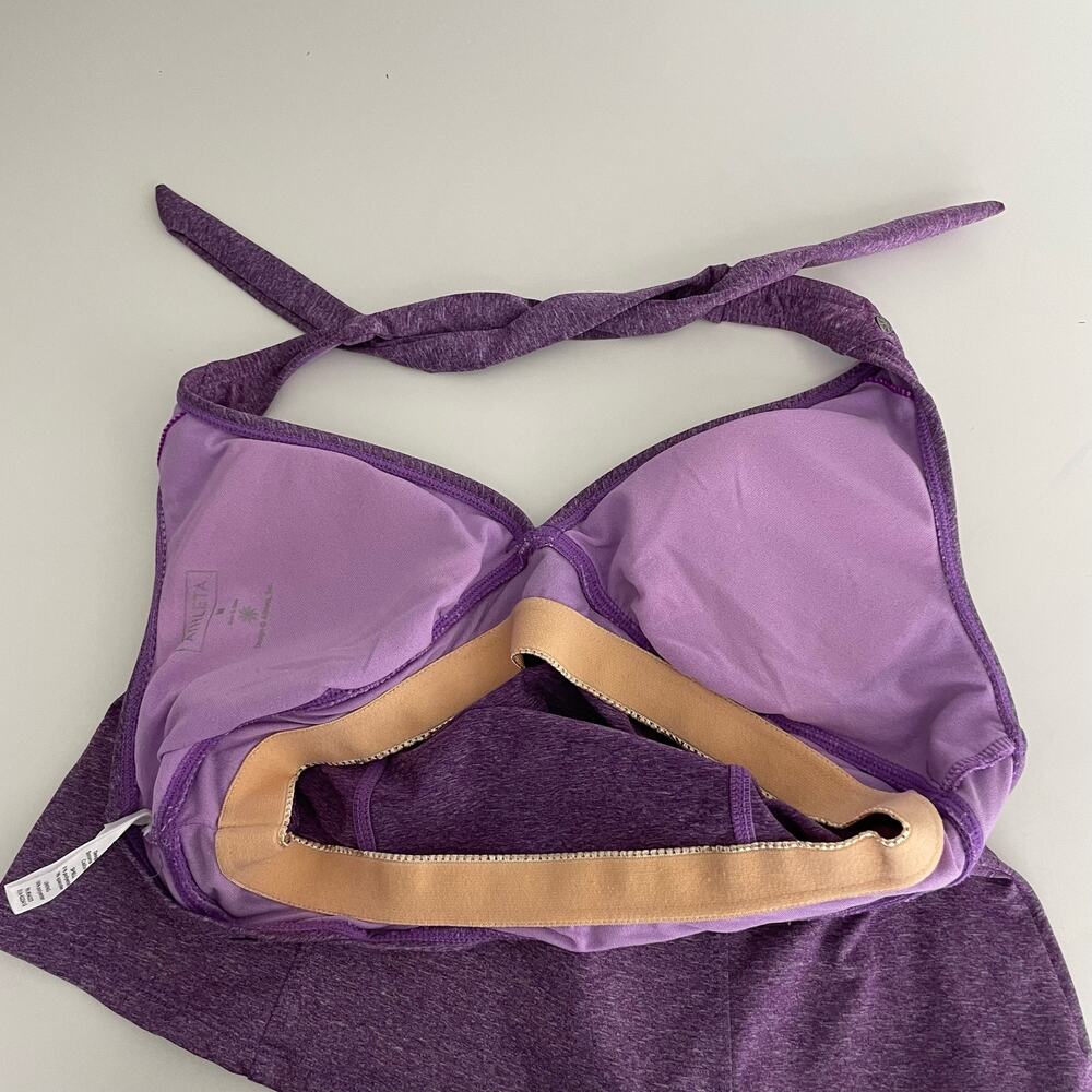 Athleta Purple Halter Swim Top Size Medium - Picture 2 of 7